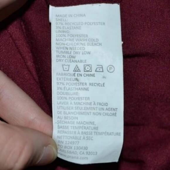 PrAna nadia plum red wrap front long sleeve casual office holiday work dress - Picture 4 of 10